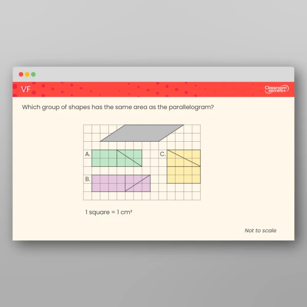 An image of the Area of a Parallelogram Tutor PPT Resource