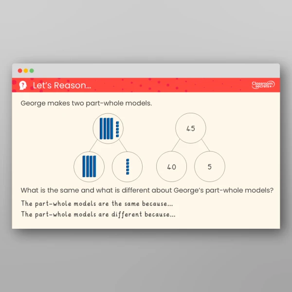 An image of the Partition Tens and Ones within Fifty Teaching PPT Resource