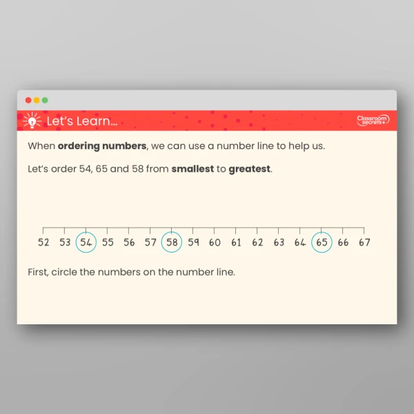An image of the Order Objects and Numbers Teaching PPT Resource