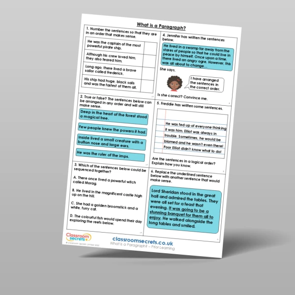 An image of the What is a Paragraph? Prior Learning Resource