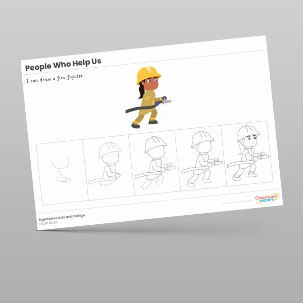 An image of the People Who Help Us I Can Draw Resource