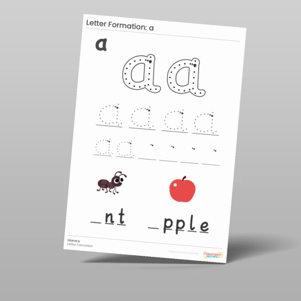 An image of the Letter Formation Worksheet: a Resource