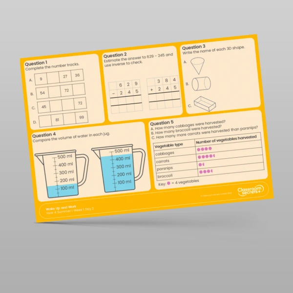 An image of the Summer 1 Week 1 Wake Up and Work Resource