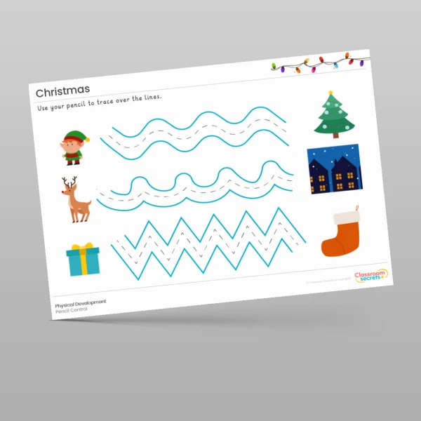 An image of the Christmas Pencil Control Resource
