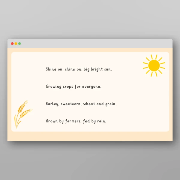 An image of the Harvest Rhyme Resource