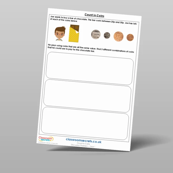 An image of the Count in Coins Discussion Problem Resource