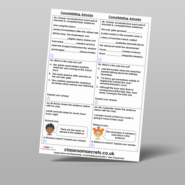Year 4 Consolidating Adverbs Application And Reasoning Resource ...