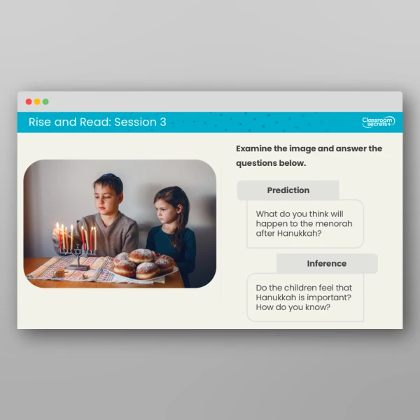 An image of the Rise and Read Hanukkah Resource