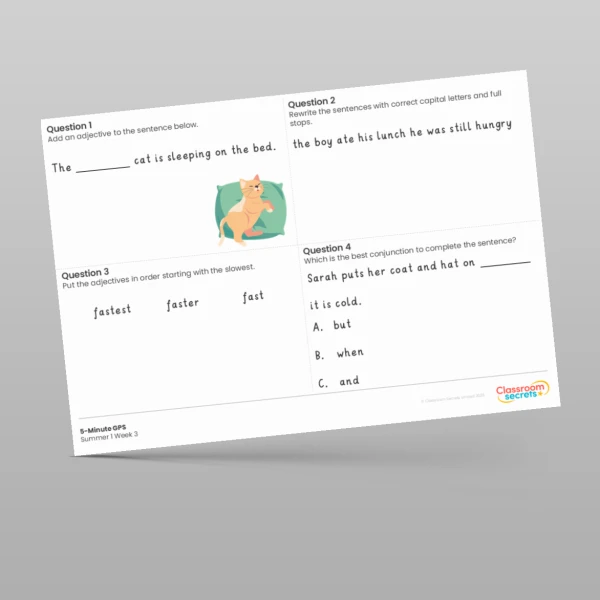 An image of the 5-Minute GPS Summer 1 Week 3 Resource