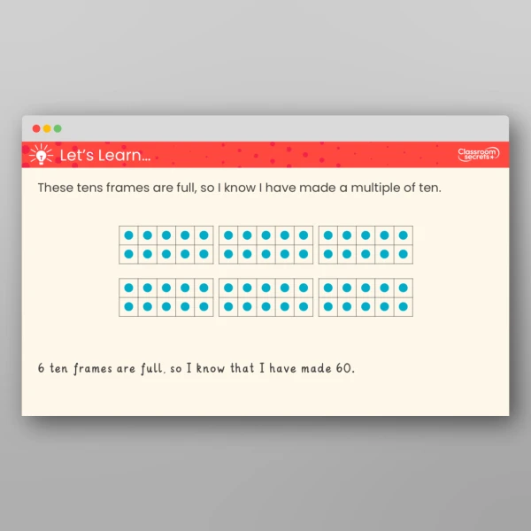 An image of the Tens to 100 Teaching PPT Resource