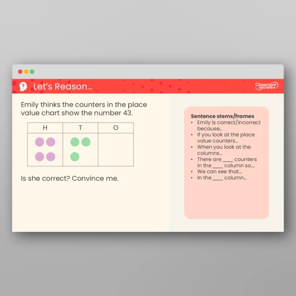 An image of the Hundreds, Tens and Ones Teaching PPT Resource