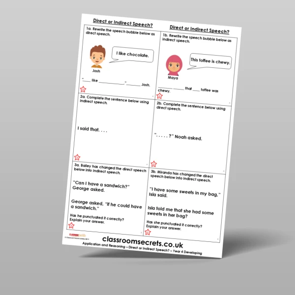 An image of the Direct or Indirect Speech? Application and Reasoning Resource