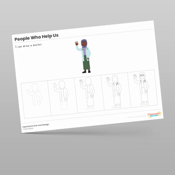 An image of the People Who Help Us I Can Draw Resource