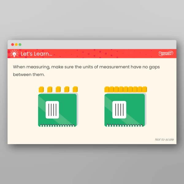 An image of the Measure Length Using Objects Teaching PPT Resource