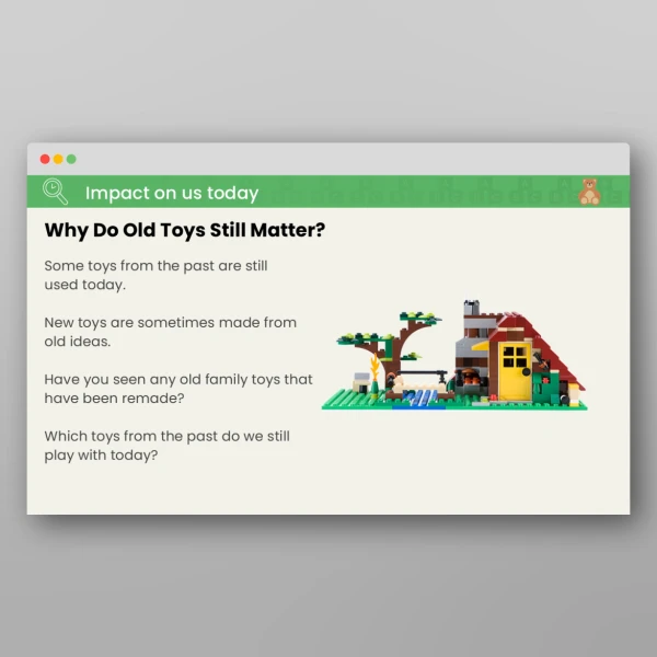 An image of the Toys Through Time What Toys Did Our Parents and Grandparents Play With? PPT Resource