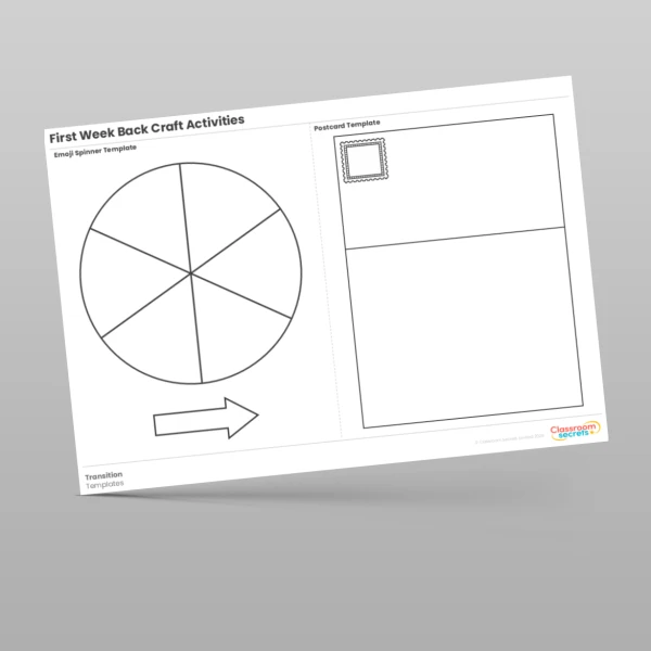 An image of the First Week Back Craft Activities Resource
