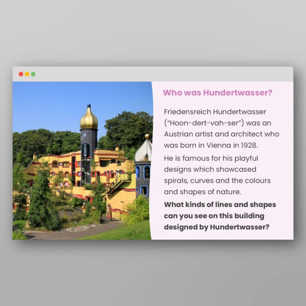 An image of the The Art of Hundertwasser Art Lesson Resource