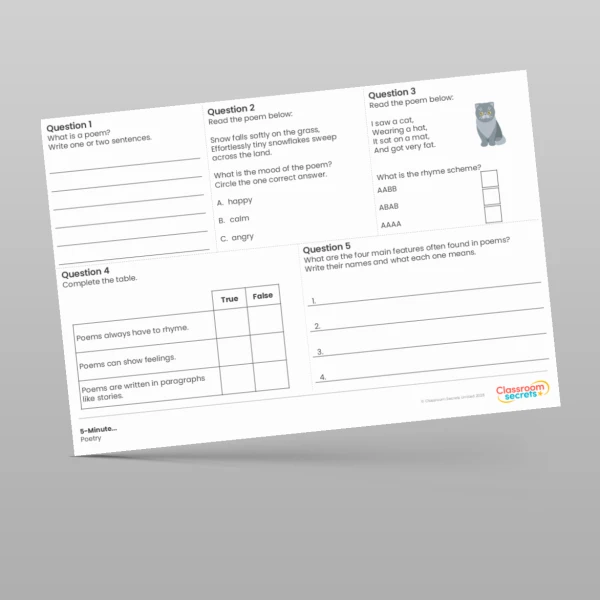 An image of the 5-Minute Poetry Resource