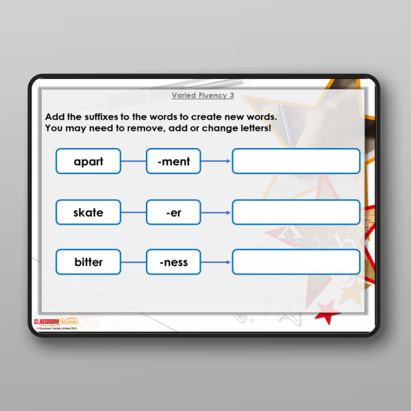 Year 2 Adding Ment Er And Ness Modelling Ppt Resource | Classroom Secrets