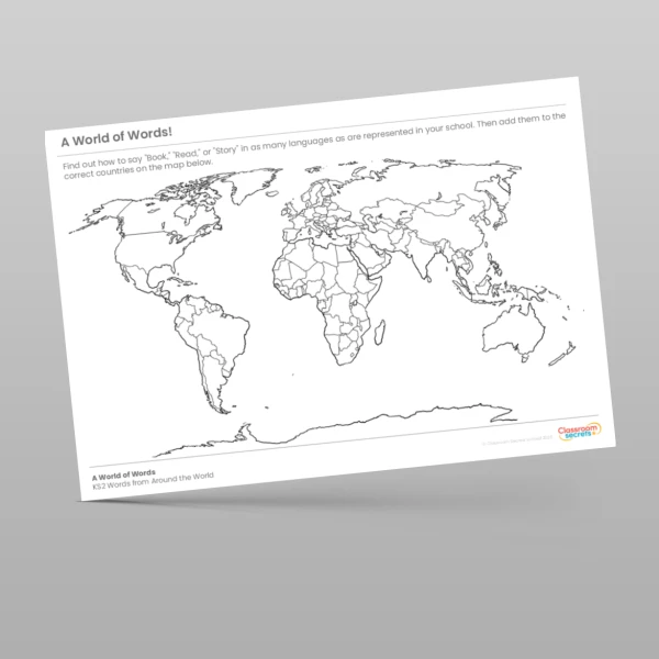 An image of the A World of Words Research Activity Resource