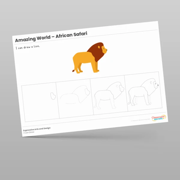 An image of the Amazing World - African Safari I Can Draw Resource