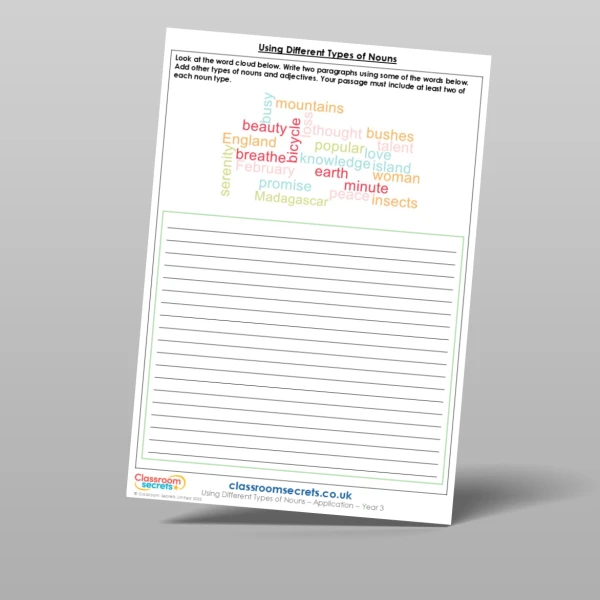 An image of the Using Different Types of Nouns Application Resource