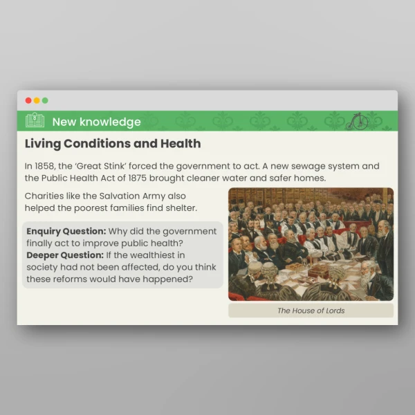 An image of the Lesson 6: How Did Life Improve for Victorians? PPT Resource