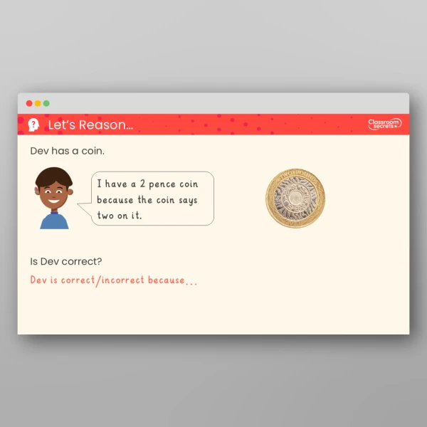 An image of the Recognise Coins Teaching PPT Resource