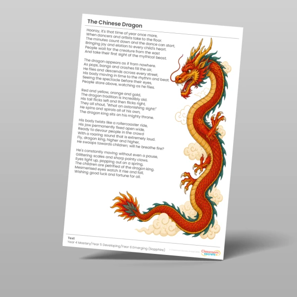 An image of the The Chinese Dragon Sapphire Guided Reading Pack Resource