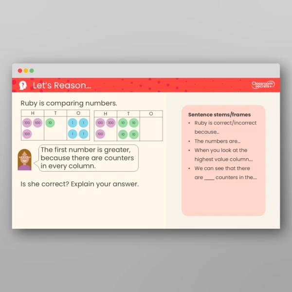 An image of the Compare Numbers to 1,000 Teaching PPT Resource