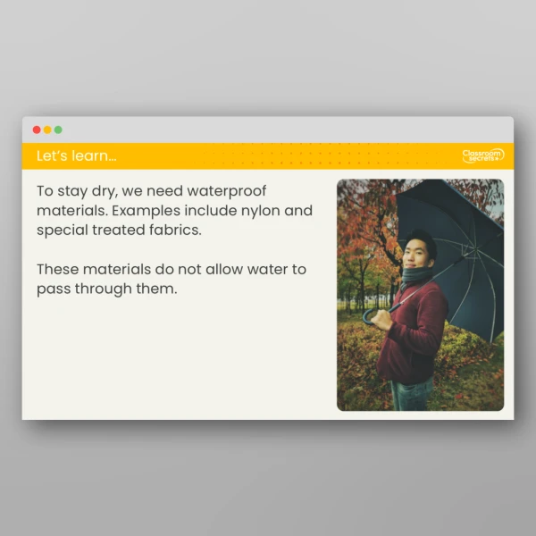 An image of the Lesson 5: Why Do we Use Different Materials for Different Objects? 2 Investigation Resource