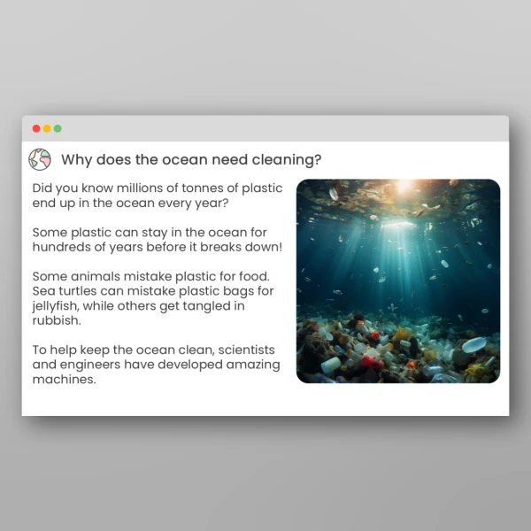 An image of the Keeping the Ocean Clean PPT Resource