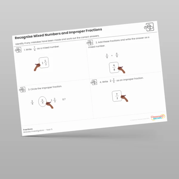 An image of the Fractions Mistake Investigators Resource