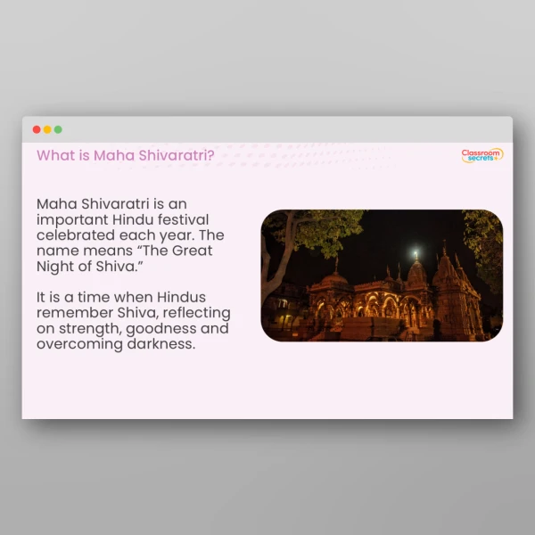 An image of the Maha Shivaratri Whole School Assembly PPT Resource