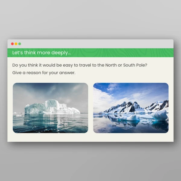 An image of the What are the North and South Poles? Geography PPT Resource