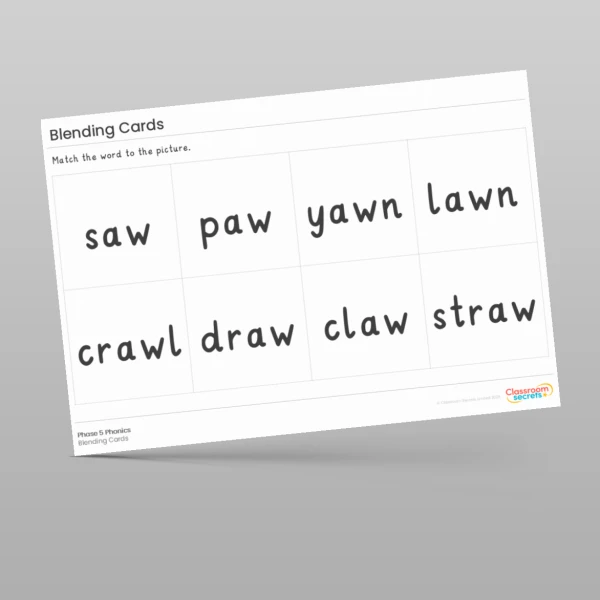 An image of the Blending Cards: aw Resource