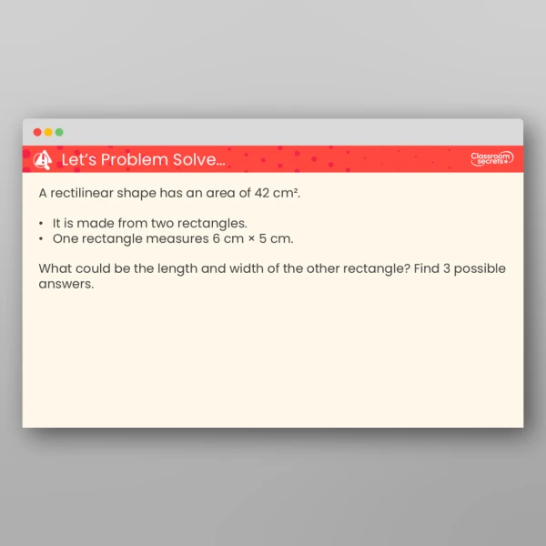 An image of the Area and Perimeter Teaching PPT Resource