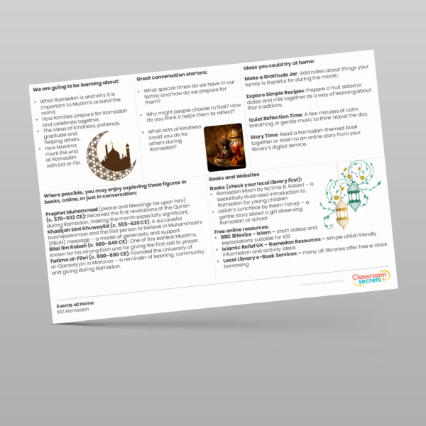 An image of the Ramadan at Home Resource