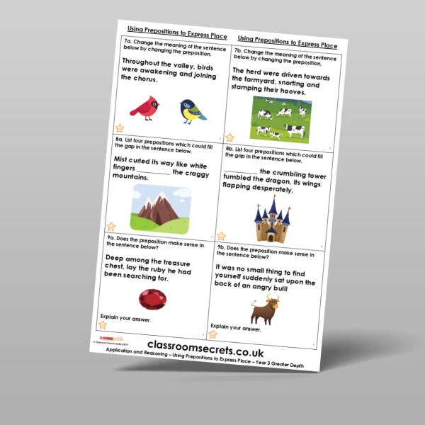 An image of the Using Prepositions to Express Place Application and Reasoning Resource