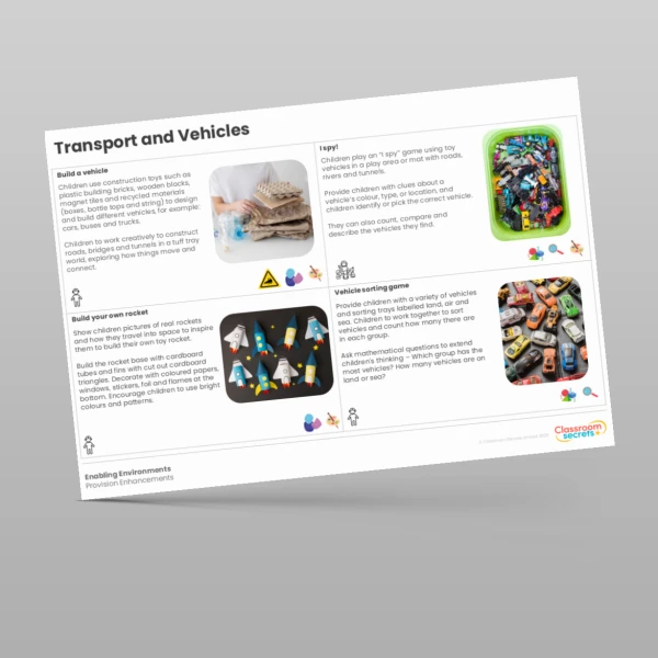 An image of the Transport and Vehicles Provision Enhancements Resource