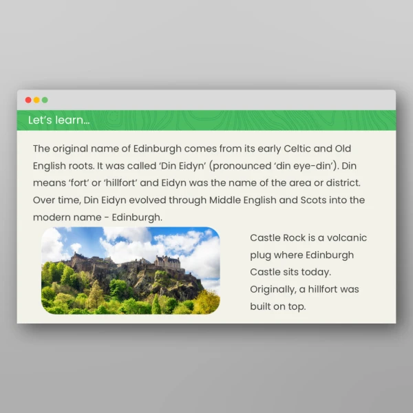 An image of the All About Edinburgh Geography PPT Resource