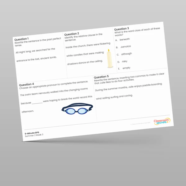 An image of the 5-Minute GPS Summer 2 Week 3 Resource