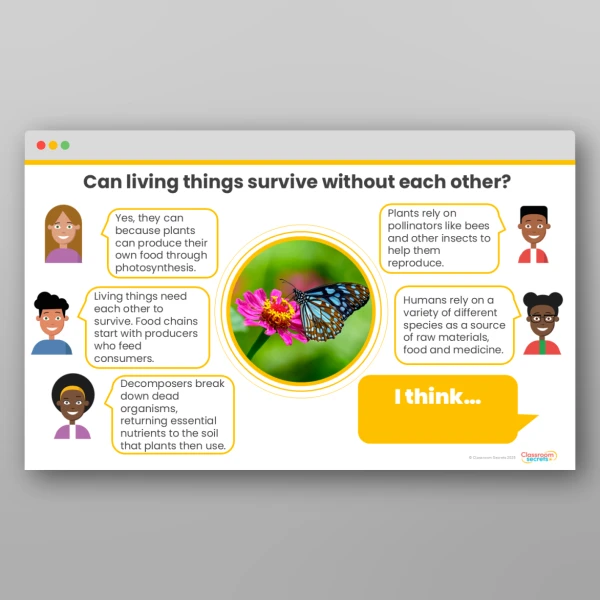 An image of the Living Things and their Habitats Concept Cartoons Resource