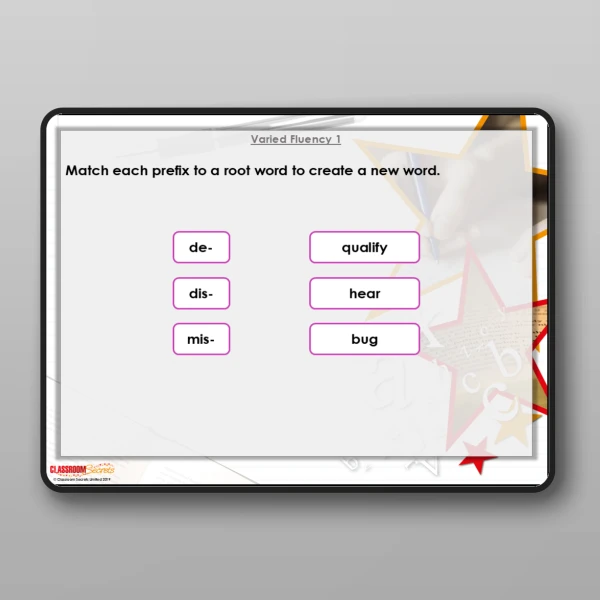 An image of the Adding 'de-', 'dis-', and 'mis-' Modelling PPT Resource