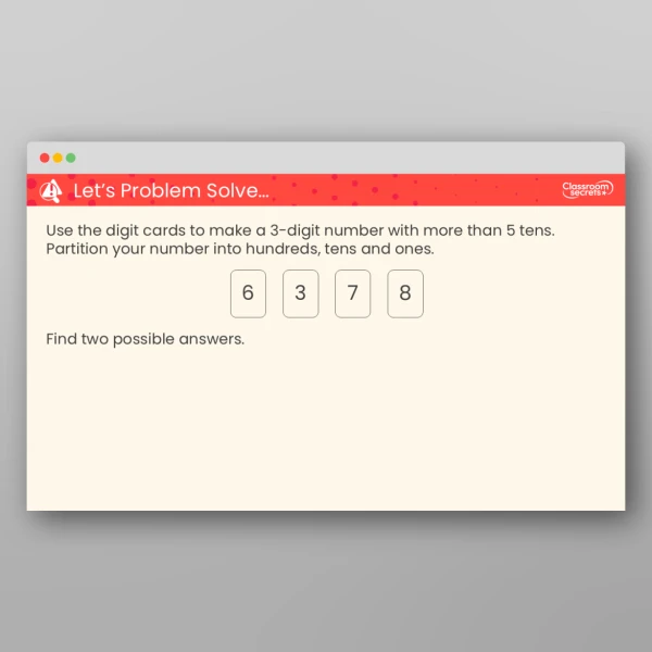 An image of the Partition Numbers to 1,000 Teaching PPT Resource