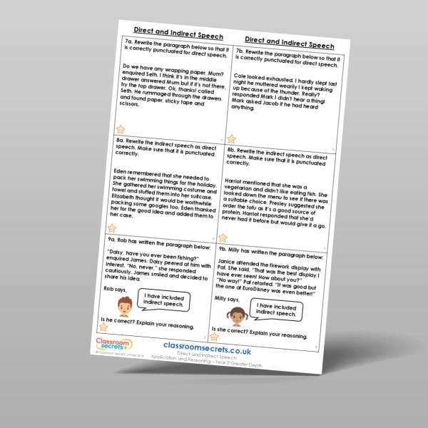 An image of the Direct and Indirect Speech Application and Reasoning Resource