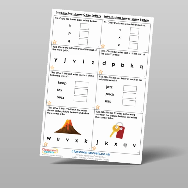 An image of the Introducing Lower-Case Letters Varied Fluency Resource