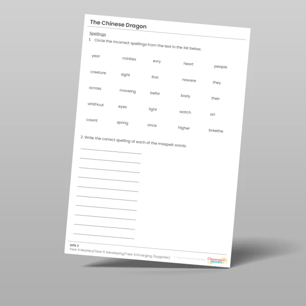 An image of the The Chinese Dragon Sapphire Guided Reading Pack Resource