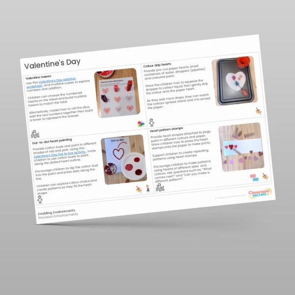 An image of the Valentine's Day Provision Enhancement Resource