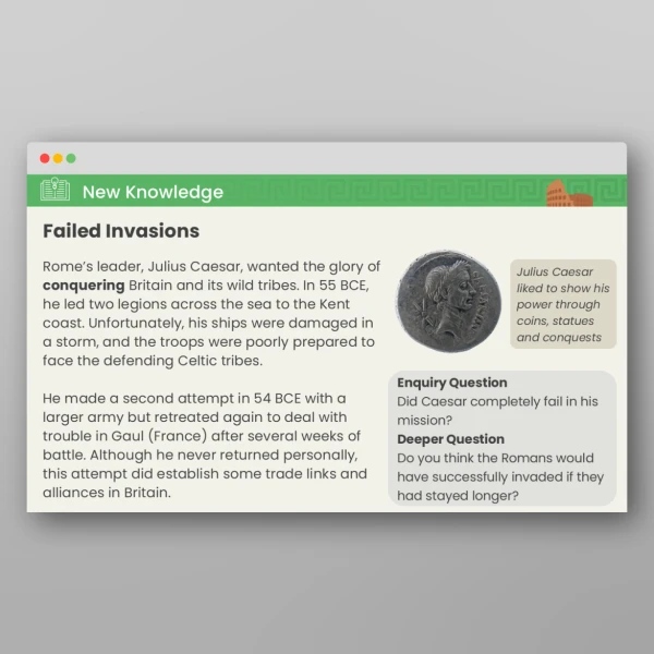 An image of the Lesson 2: How and Why Did the Romans Invade Britain? PPT Resource